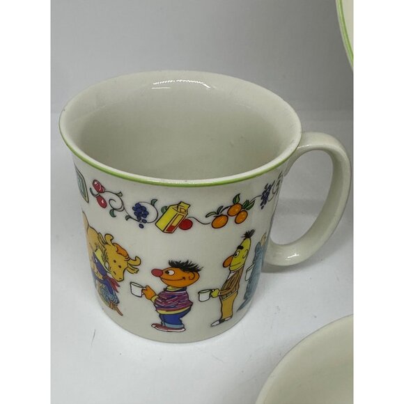 VTG 1976s Sesame Street Gorham Fine China Child’s 3-Piece Muppets Set 7.5" Decor - Picture 4 of 12